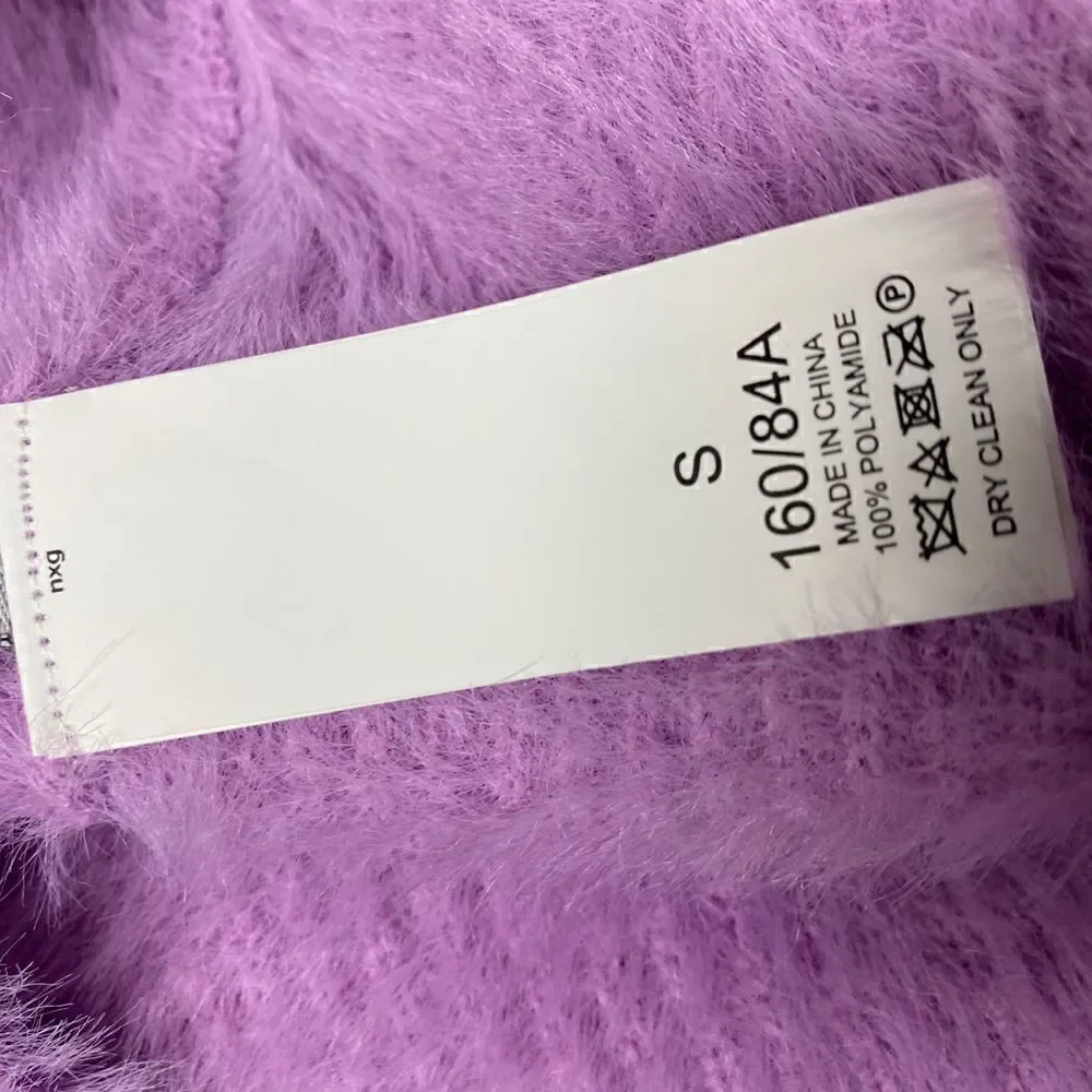 Kate Spade New York Lilac Spritz Fuzzy Knit Sweater NWOT Size Small